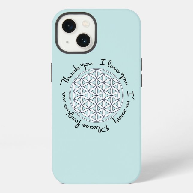 Coque iPhone Fleur de Vie Ho'oponopono (Verso)