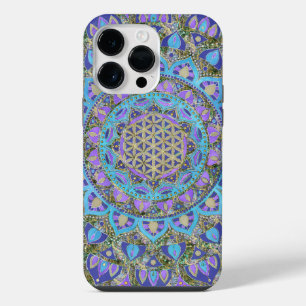 Coque Pour Pour iPhone 14 Pro Max Fleur De Vie - Mandala India Style 2