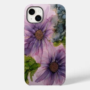 fleur d'encre d'alcool rose et violet