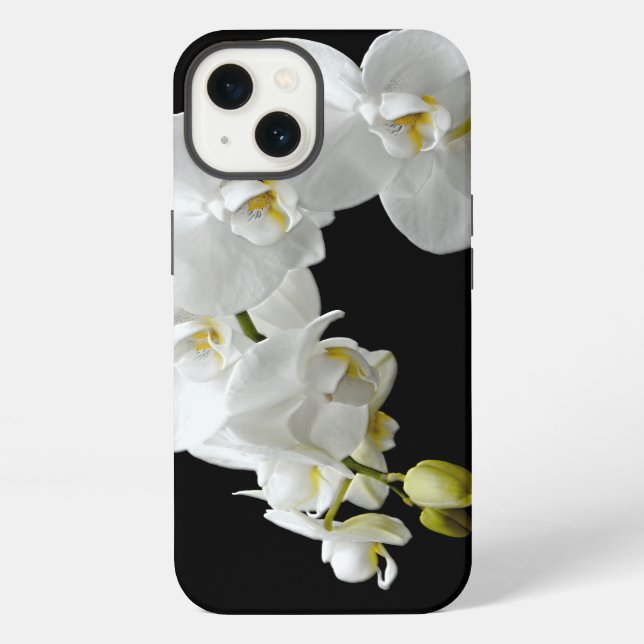 Coque iPhone Fleur d'orchidée blanche (Verso)