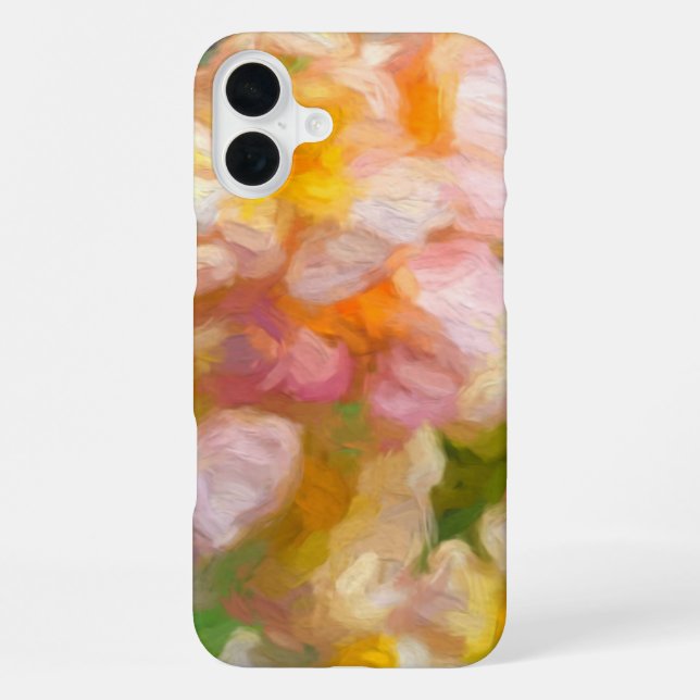 Coque iPhone Fleur Douce Peinte Abstraite  (Verso)