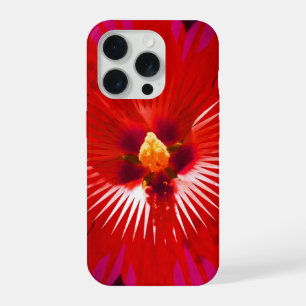 Coque iPhone 15 Pro "Fleur écarlate : kaléidoscope d'hibiscus rouge"
