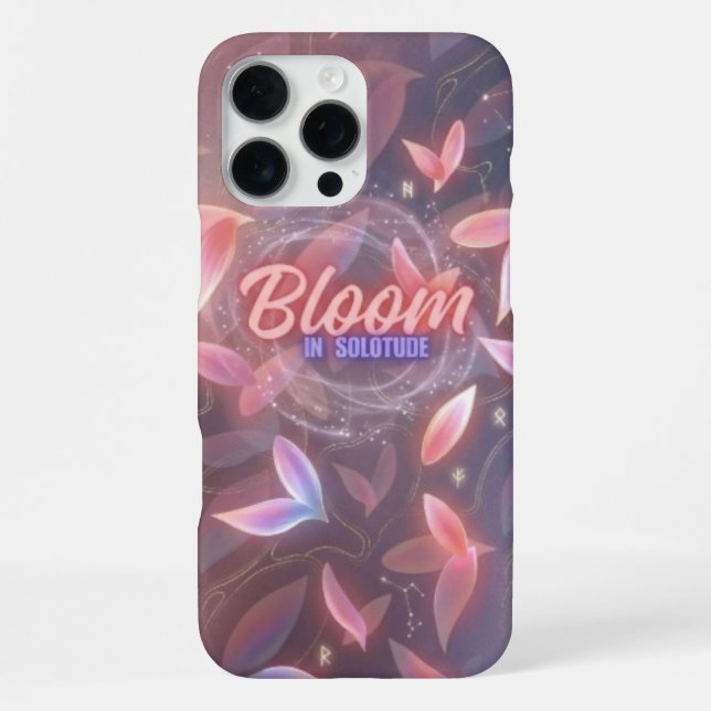 Coque iPhone Fleur esthétique dans des pétales roses lumineuses (Verso)