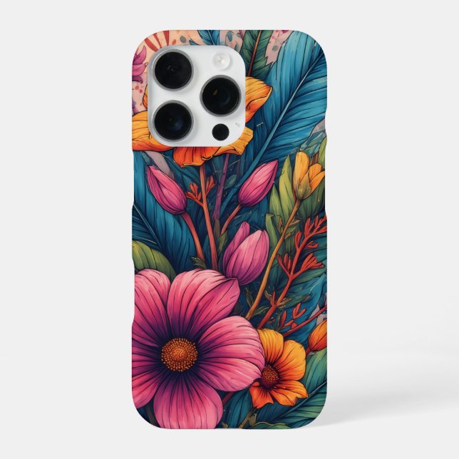Coque iPhone Fleur exotique (Verso)