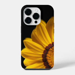 Coque Pour iPhone 14 Plus Fleur jaune sur fond noir