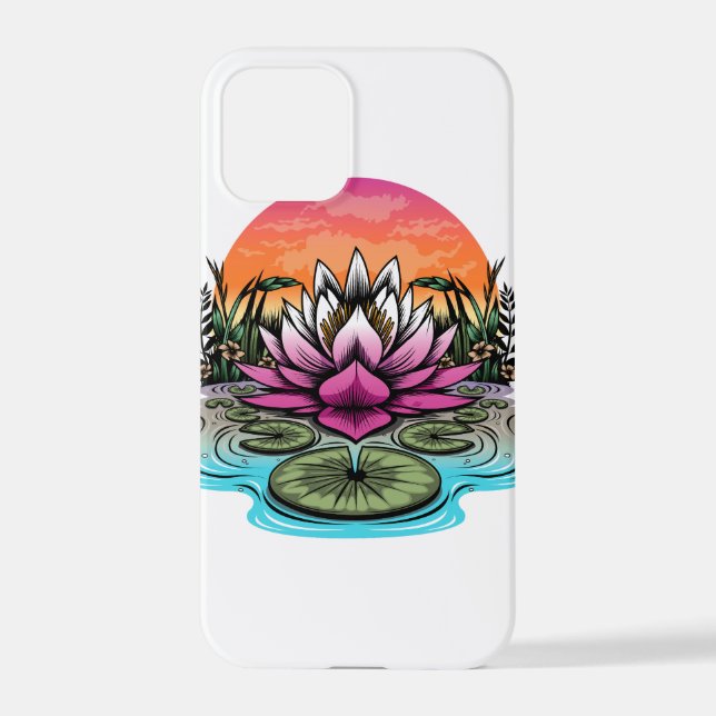 Coque iPhone Fleur Lotus (Verso)