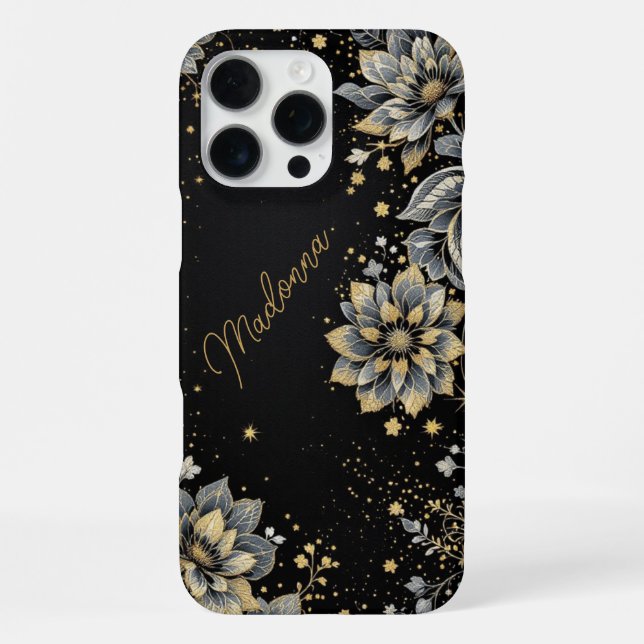 Coque iPhone Fleur Luxe Sombre  (Verso)