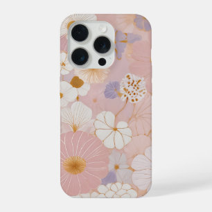 Coque iPhone 15 Pro Fleur Pastel Éthérée