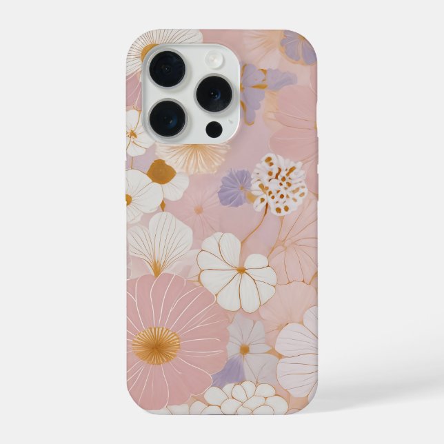 Coque iPhone Fleur Pastel Éthérée (Verso)