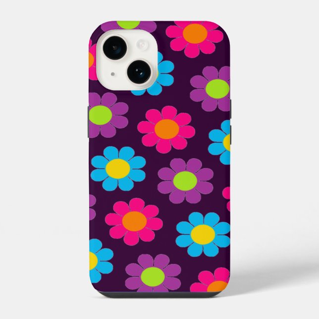 Coque iPhone Fleur Pop Power (Verso)