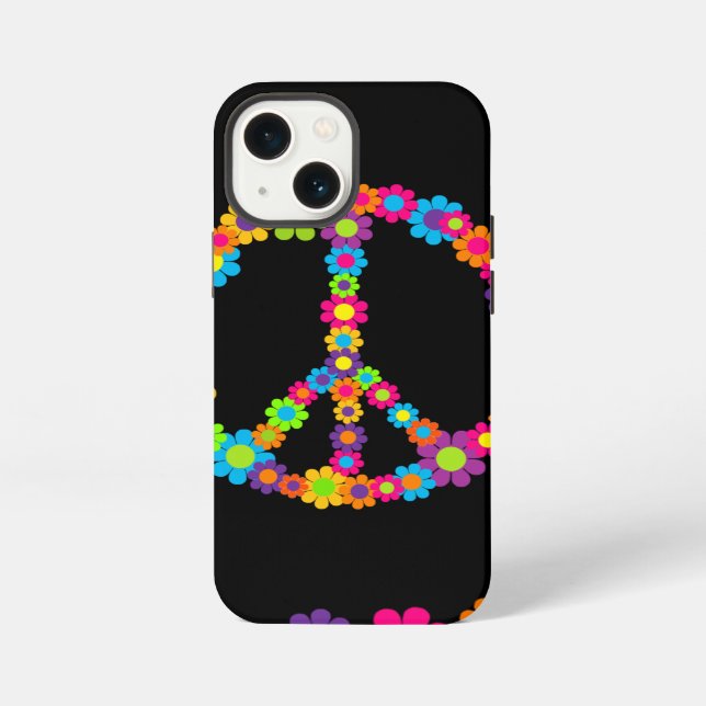 Coque iPhone Fleur Populaire Pouvoir Paix (Verso)