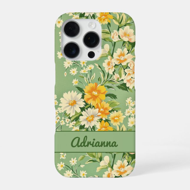 Coque iPhone Fleur retro (Verso)