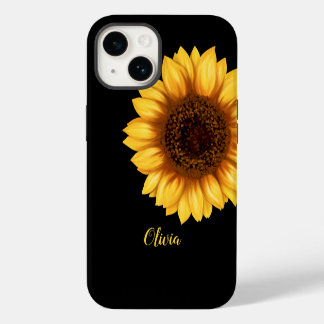 Coque Pour iPhone 14 Fleur sauvage d'art floral de tournesol