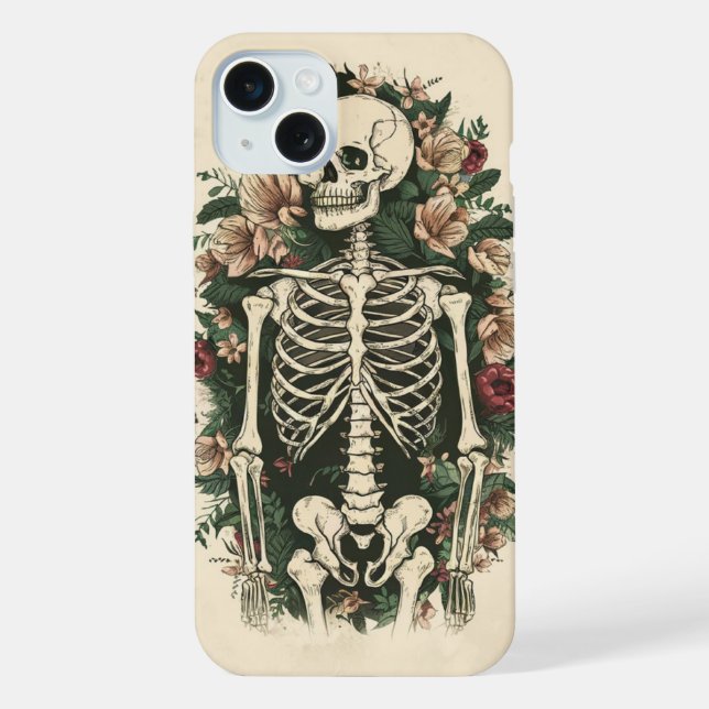 Coque iPhone Fleur squelettique  (Verso)