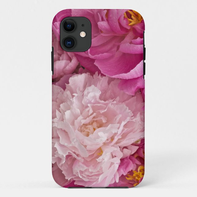 Coque iphone fleuri de pivoine (Dos)