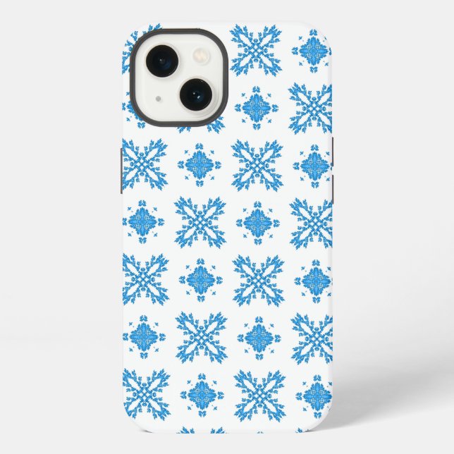 Coque iPhone Fleurs Art Déco dans le style rétro (Verso)