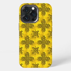 Etui iPhone 13 Pro Fleurs Art Déco dans un style rétro