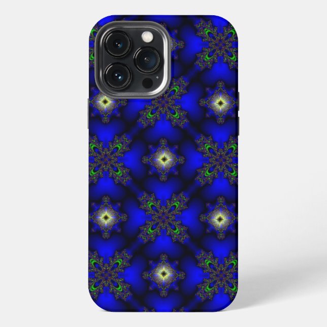 Coque iPhone Fleurs Art Déco de style rétro (Verso)