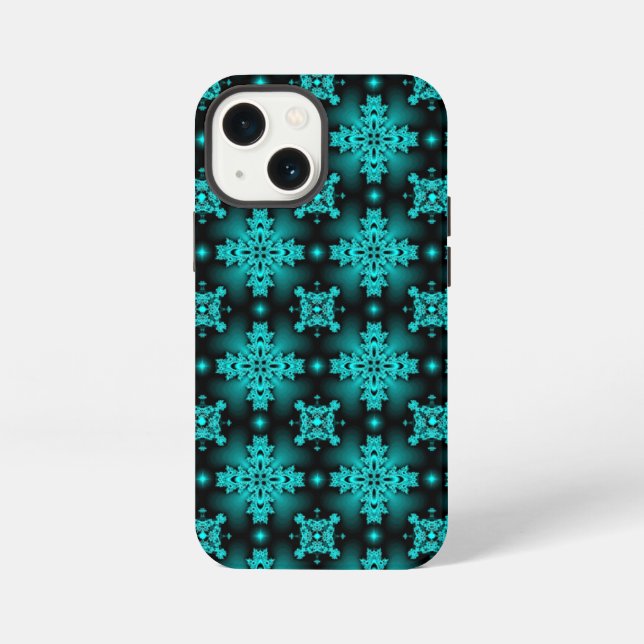 Coque iPhone Fleurs Art Déco de style rétro (Verso)