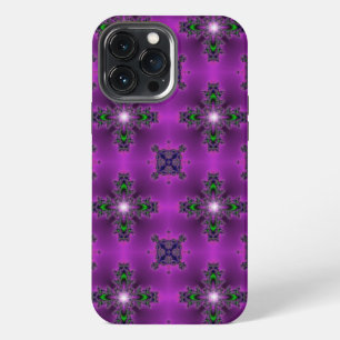 Etui iPhone 13 Pro Max Fleurs Art Déco de style rétro