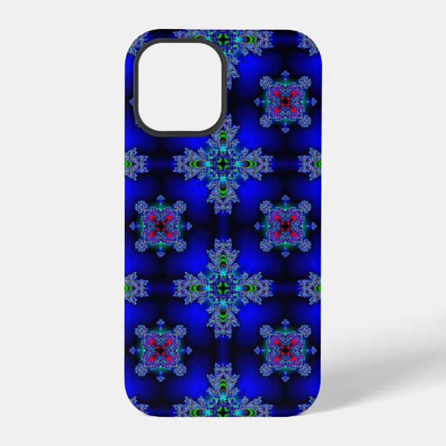 Coque iPhone Fleurs Art Déco de style rétro (Verso)