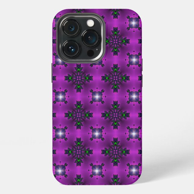 Coque iPhone Fleurs Art Déco de style rétro (Dos)