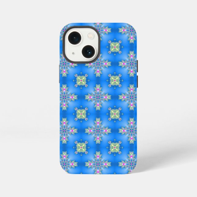 Coque iPhone Fleurs Art Déco de style rétro (Verso)