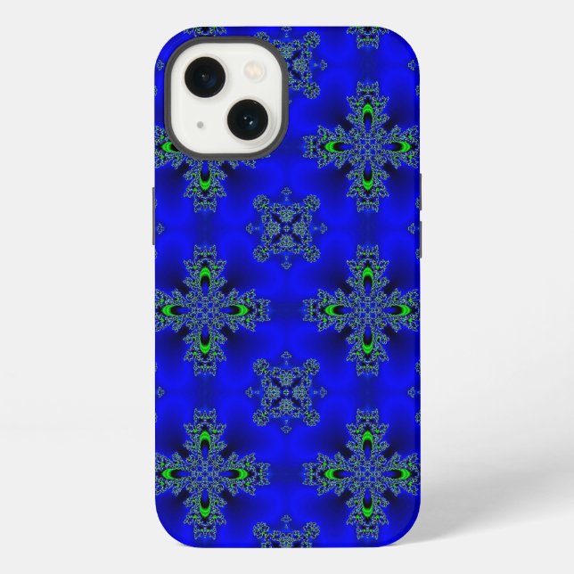 Coque iPhone Fleurs Art Déco de style rétro (Verso)