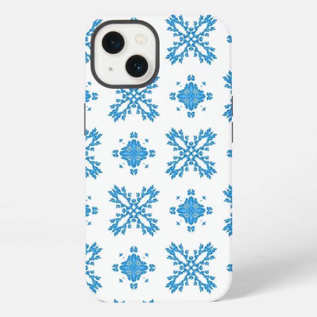 Coque iPhone Fleurs Artdeco dans le style rétro (Verso)