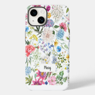 COQUE POUR iPhone 14 FLEURS BLANCHES PERSONNALISÉES POUR IPHONE 14