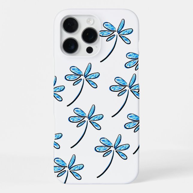 Coque iPhone fleurs bleues (Verso)