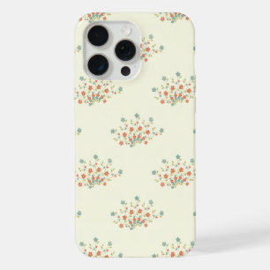 Coque iPhone 15 Pro Max Fleurs bleues, Fleurs rouges, Motif de fleurs