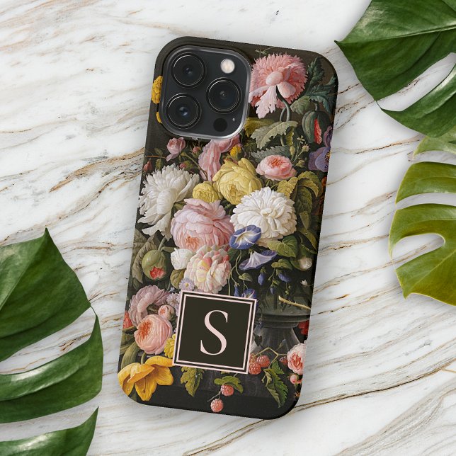 Coque iPhone Fleurs chic et personnalisées Peinture d'art (Créateur téléchargé)
