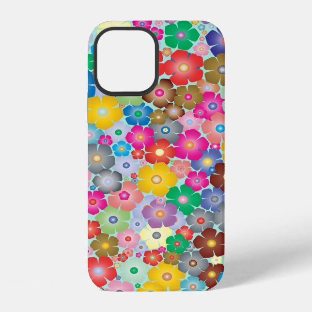 Coque iPhone Fleurs colorées (Verso)