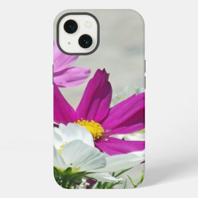 Coque iPhone Fleurs Colorées (doux) (Verso)