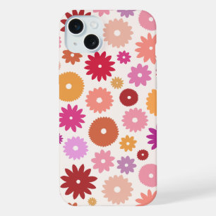 Coque iPhone 15 Plus Fleurs Colorées Grand Motif