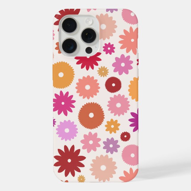 Coque iPhone Fleurs Colorées Grand Motif (Verso)