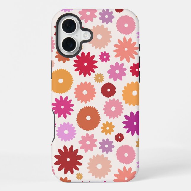 Coque iPhone Fleurs Colorées Grand Motif (Verso)