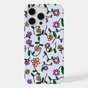 Coque iPhone 15 Pro Max Fleurs Colorées, Motif Floral, Verdure, Boho