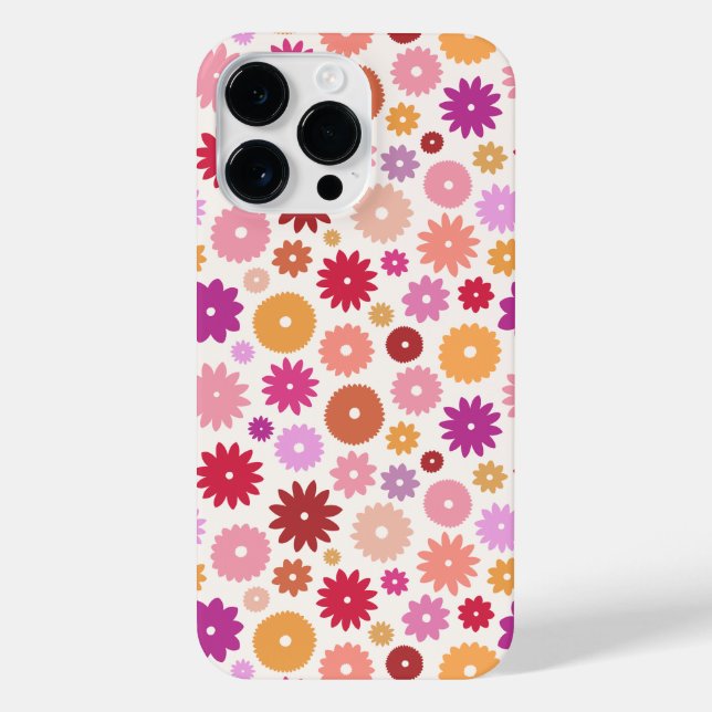 Coque iPhone Fleurs Colorées Motif Répétitif (Verso)