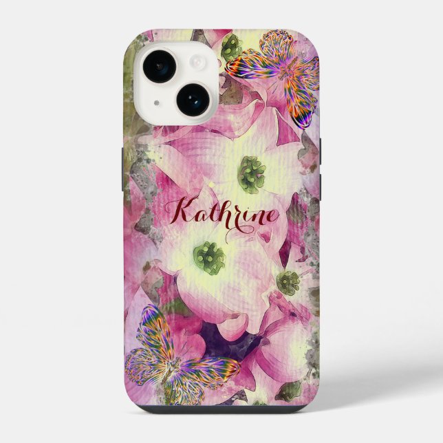 Coque iPhone Fleurs Cornouiller Artistique (Verso)