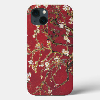 Etui iPhone 13 Fleurs d'amandes Red Vincent van Gogh Peinture d'a
