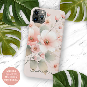 Coque iPhone 11Pro Max Fleurs d'aquarelle élégantes et délicates