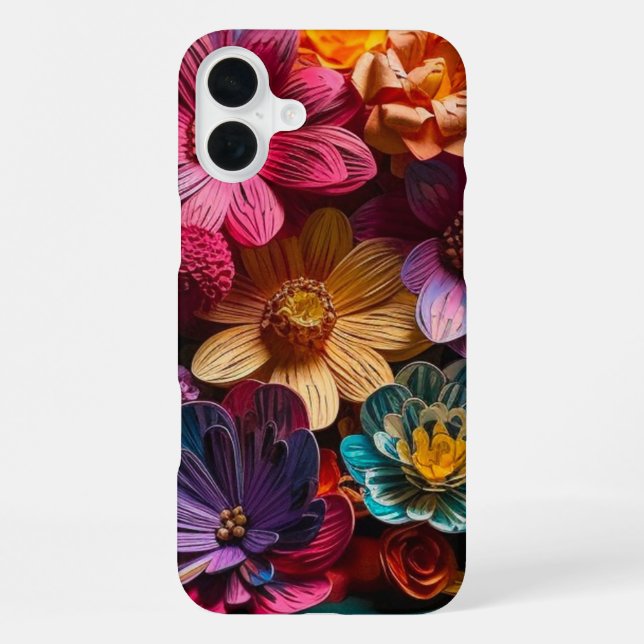 Coque iPhone Fleurs d'art (Verso)