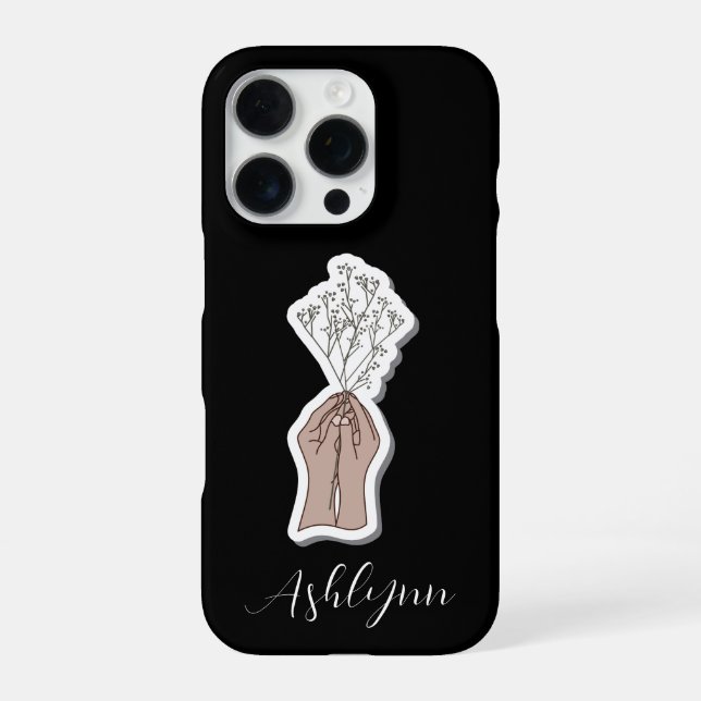 Coque iPhone Fleurs de Baby Breath  (Verso)