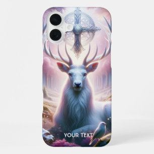 Coque iPhone 16 Plus Fleurs de cerfs rois mignonnes Imaginaires