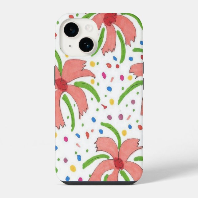 Coque iPhone Fleurs de Fiesta Tropicale (Verso)