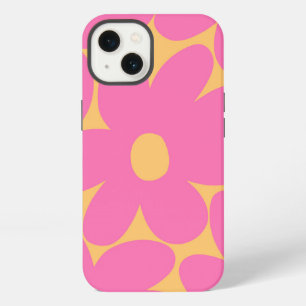 Etui iPhone 13 Fleurs de marguerite rétro en souci pâle rose #1 #