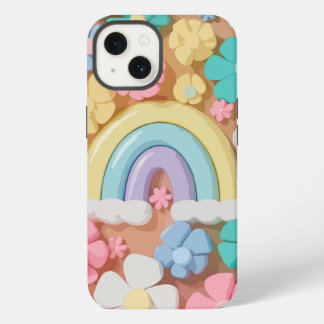 Etui iPhone 13 Fleurs de Marshmallow Whimsical - Boîtier téléphon