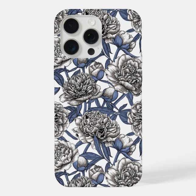 Coque iPhone Fleurs de paeonie blanches (Verso)